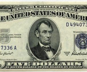 Buy USD 5 dollar bill